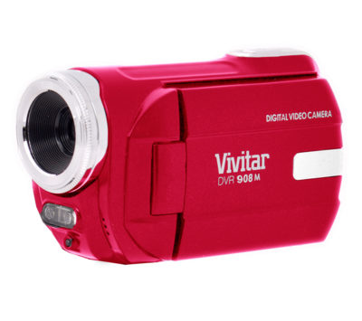 VIVITAR  DVR908MFD Traditional Camcorder - Red